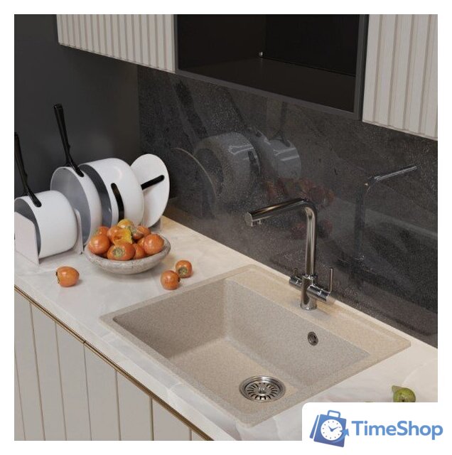 Кухонная мойка Mixline ML-GM15 551917 (бежевый) - Изображение №4 — Интернет-магазин Time-Shop