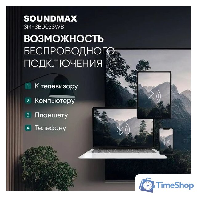 Саундбар Soundmax SM-SB002SWB - Изображение №15 — Интернет-магазин Time-Shop