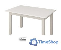 Кухонный стол Senira Кастусь 120-160x75 (белый/белый) - Изображение №1 — Интернет-магазин Time-Shop