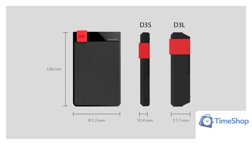 Внешний накопитель Silicon-Power Diamond D30 1TB SP010TBPHDD3SS3K - Изображение №3 — Интернет-магазин Time-Shop