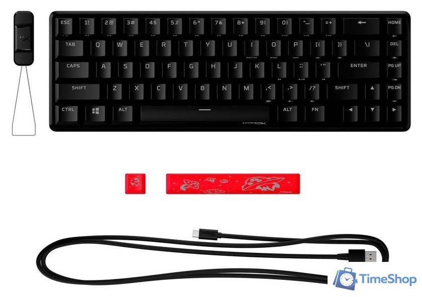 Клавиатура HyperX Alloy Origins 65 (HyperX Red, нет кириллицы) - Изображение №4 — Интернет-магазин Time-Shop