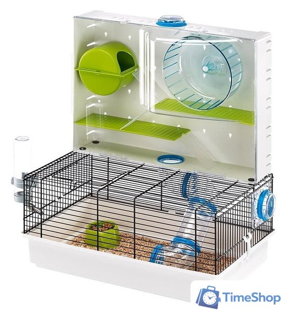 Клетка Ferplast Olimpia (белый/салатовый) 57922599 - Изображение №1 — Интернет-магазин Time-Shop