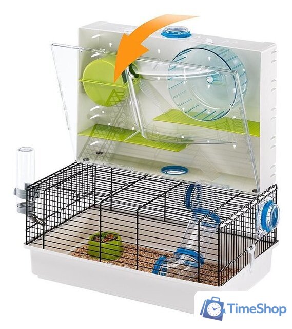 Клетка Ferplast Olimpia (белый/салатовый) 57922599 - Изображение №3 — Интернет-магазин Time-Shop