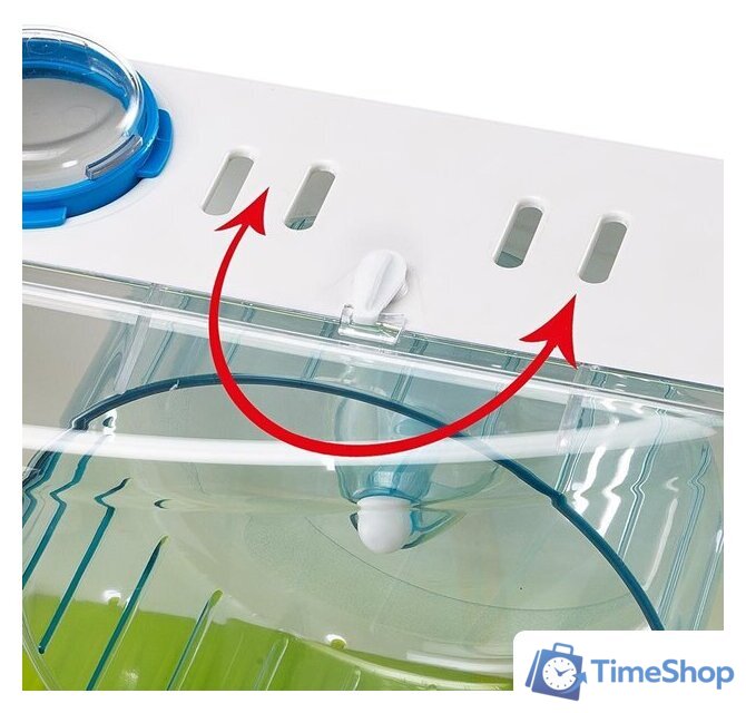 Клетка Ferplast Olimpia (белый/салатовый) 57922599 - Изображение №2 — Интернет-магазин Time-Shop