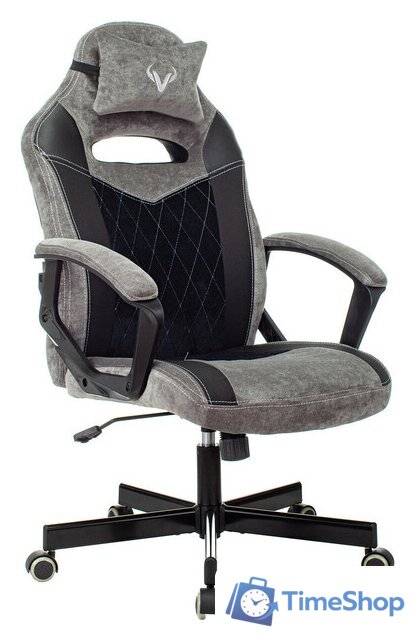 Игровое (геймерское) кресло Zombie Viking 6 Knight Fabric (серый/черный) - Изображение №1 — Интернет-магазин Time-Shop
