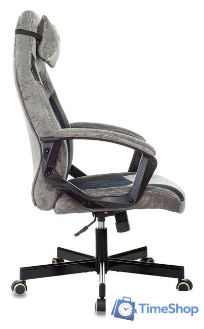 Игровое (геймерское) кресло Zombie Viking 6 Knight Fabric (серый/черный) - Изображение №8 — Интернет-магазин Time-Shop