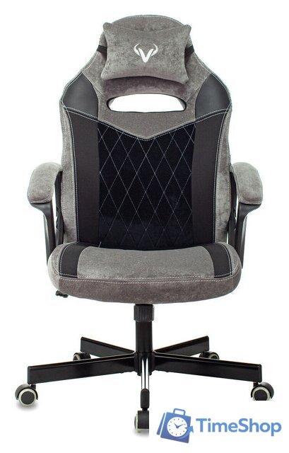 Игровое (геймерское) кресло Zombie Viking 6 Knight Fabric (серый/черный) - Изображение №2 — Интернет-магазин Time-Shop