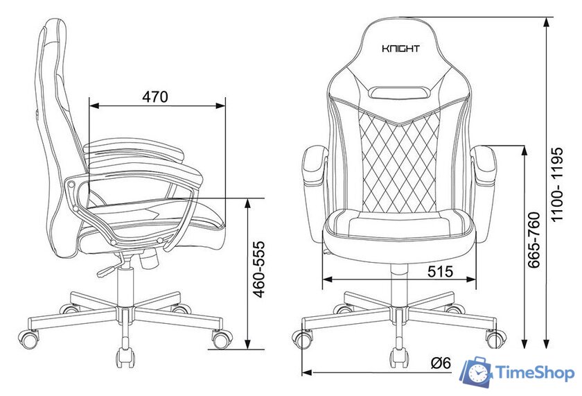 Игровое (геймерское) кресло Zombie Viking 6 Knight Fabric (серый/черный) - Изображение №10 — Интернет-магазин Time-Shop