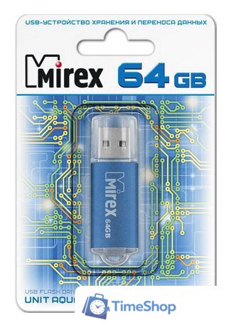 USB Flash Mirex UNIT AQUA 64GB (13600-FMUAQU64) - Изображение №2 — Интернет-магазин Time-Shop