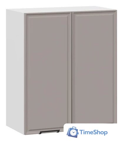 Шкаф навесной Трия Белладжио 1ВВ6 с двумя дверьми (белый/софт капучино) - Изображение №1 — Интернет-магазин Time-Shop