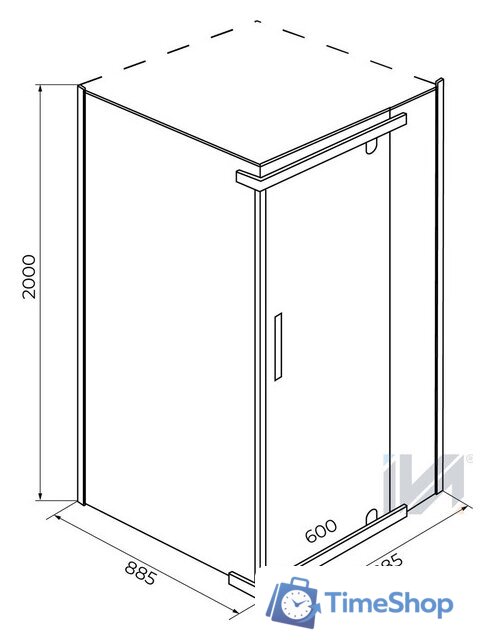 Душевой уголок IVA E1SC90T - Изображение №3 — Интернет-магазин Time-Shop
