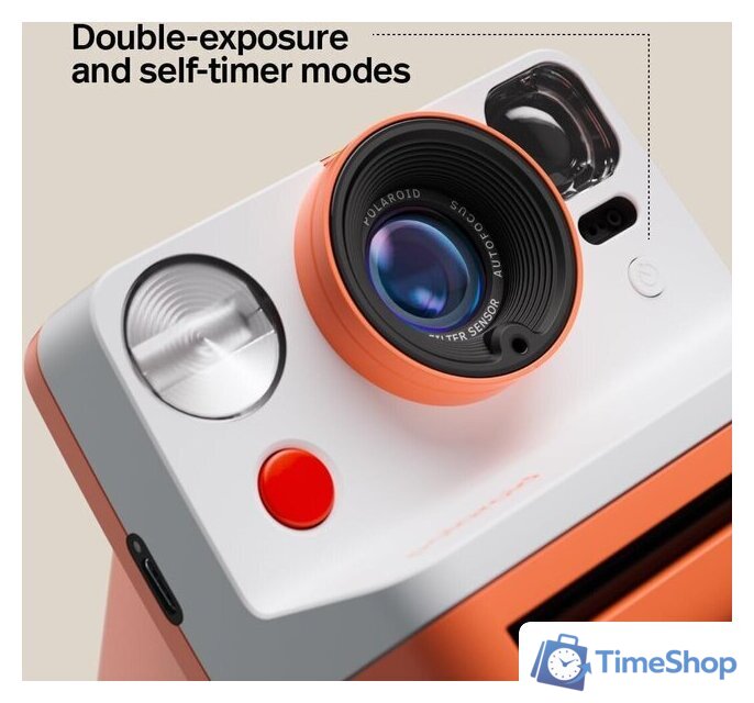 Фотоаппарат Polaroid Now Instant Camera Generation 3 (коралловый/белый) - Изображение №4 — Интернет-магазин Time-Shop