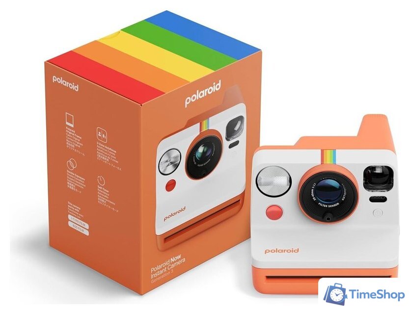 Фотоаппарат Polaroid Now Instant Camera Generation 3 (коралловый/белый) - Изображение №3 — Интернет-магазин Time-Shop