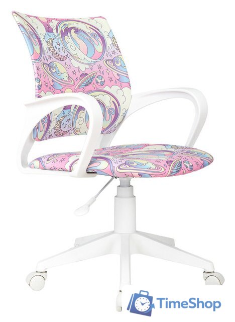 Офисное кресло Бюрократ Burokids 1W 1942510 (мультиколор розовая луна/пластик белый) - Изображение №1 — Интернет-магазин Time-Shop