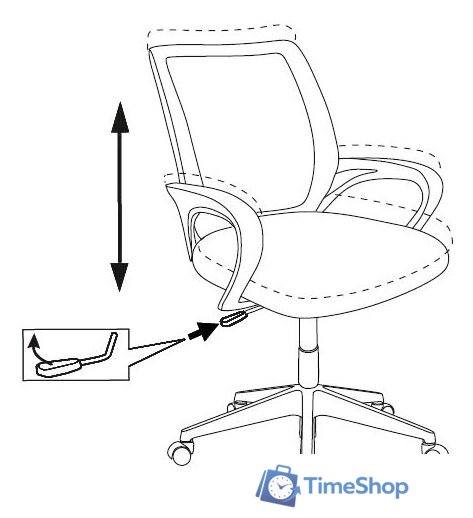 Офисное кресло Бюрократ Burokids 1W 1942510 (мультиколор розовая луна/пластик белый) - Изображение №9 — Интернет-магазин Time-Shop
