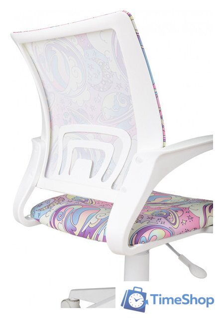 Офисное кресло Бюрократ Burokids 1W 1942510 (мультиколор розовая луна/пластик белый) - Изображение №8 — Интернет-магазин Time-Shop