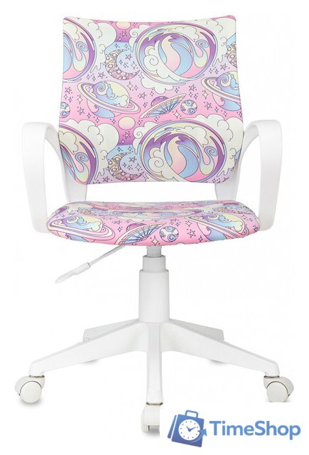 Офисное кресло Бюрократ Burokids 1W 1942510 (мультиколор розовая луна/пластик белый) - Изображение №2 — Интернет-магазин Time-Shop