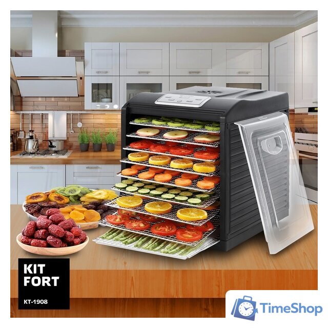 Сушилка для овощей и фруктов Kitfort KT-1908 - Изображение №7 — Интернет-магазин Time-Shop