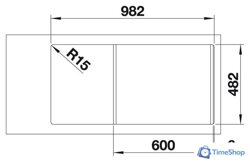 Кухонная мойка Blanco Livit XL 6 S 518519 (серебристый) - Изображение №5 — Интернет-магазин Time-Shop