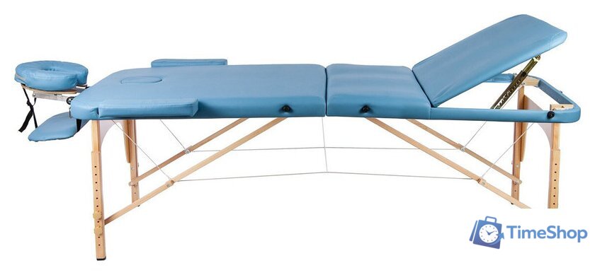 Массажный стол Atlas Sport 70 см складной 3-с деревянный (светло-голубой) - Изображение №3 — Интернет-магазин Time-Shop