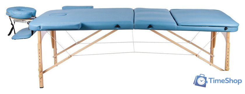 Массажный стол Atlas Sport 70 см складной 3-с деревянный (светло-голубой) - Изображение №2 — Интернет-магазин Time-Shop