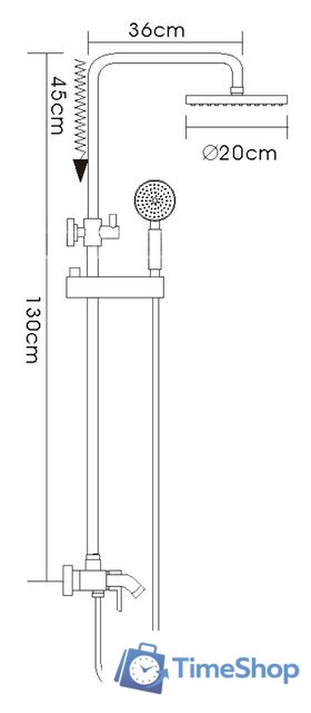 Душевая система  FRAP F2416 - Изображение №2 — Интернет-магазин Time-Shop