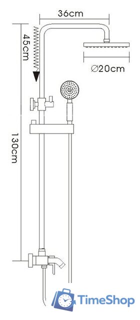 Душевая система  FRAP F2416 - Изображение №2 — Интернет-магазин Time-Shop
