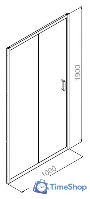 Душевая дверь Domani-Spa DoorCube 100x190 DS04DCb100L0Cl00.W - Изображение №11 — Интернет-магазин Time-Shop