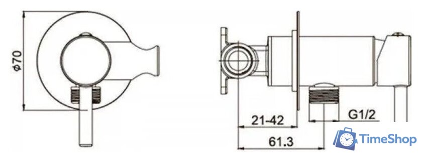 Гигиенический душ Hansberge H3099 (черный хром) - Изображение №9 — Интернет-магазин Time-Shop