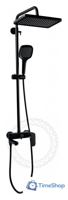 Душевая система  Filarete Retta FL2030 (черный матовый) - Изображение №1 — Интернет-магазин Time-Shop