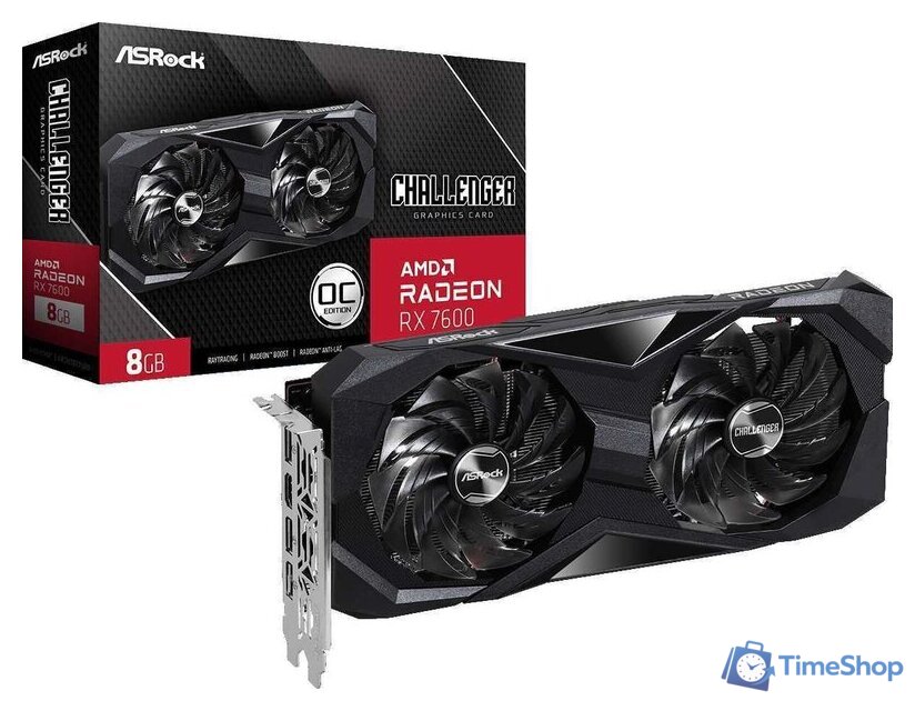 Видеокарта ASRock Radeon RX 7600 Challenger 8GB OC RX 7600 CL 8GO - Изображение №6 — Интернет-магазин Time-Shop