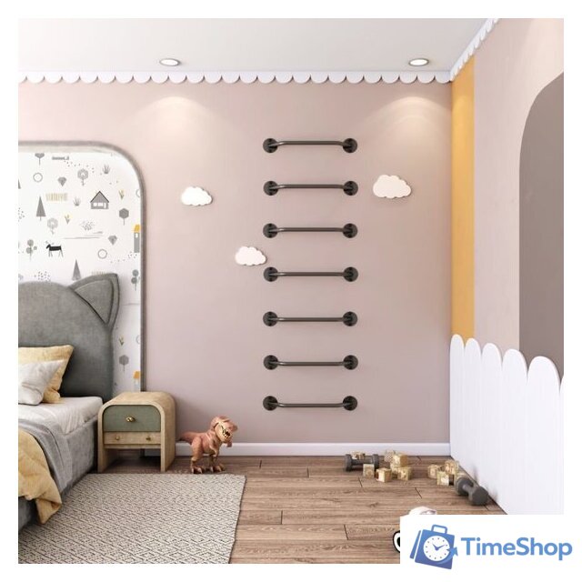 Шведская стенка (лестница) Romana 11.08.01-01 (7шт, черный) - Изображение №2 — Интернет-магазин Time-Shop