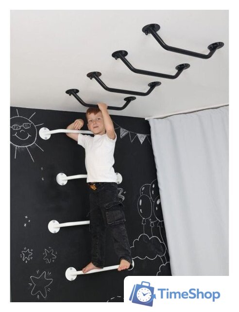 Шведская стенка (лестница) Romana 11.08.01-01 (7шт, черный) - Изображение №6 — Интернет-магазин Time-Shop