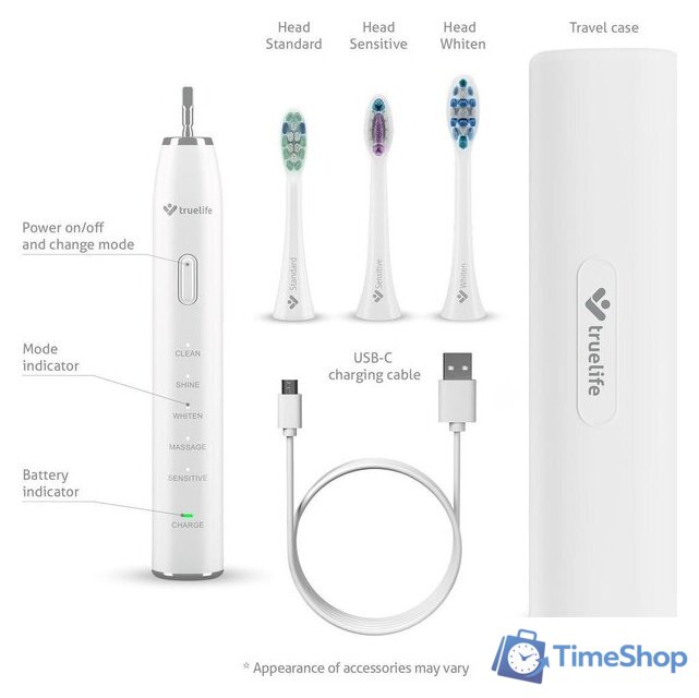 Комплект зубных щеток TrueLife SonicBrush Clean30 Duo - Изображение №8 — Интернет-магазин Time-Shop