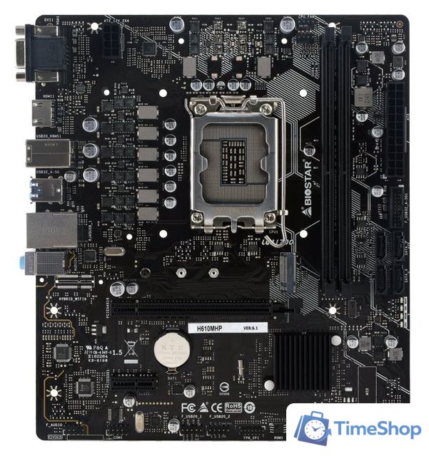Материнская плата BIOSTAR H610MHP Ver. 6.1 - Изображение №1 — Интернет-магазин Time-Shop
