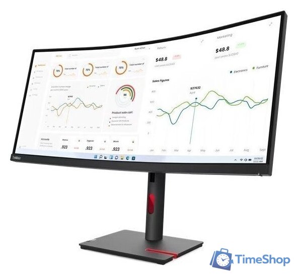 Монитор Lenovo ThinkVision T34w-30 63D4GAT1EU - Изображение №3 — Интернет-магазин Time-Shop