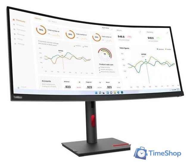 Монитор Lenovo ThinkVision T34w-30 63D4GAT1EU - Изображение №2 — Интернет-магазин Time-Shop