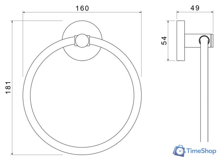 Держатель для полотенца Aquatek Европа AQ4112BG (золото) - Изображение №2 — Интернет-магазин Time-Shop