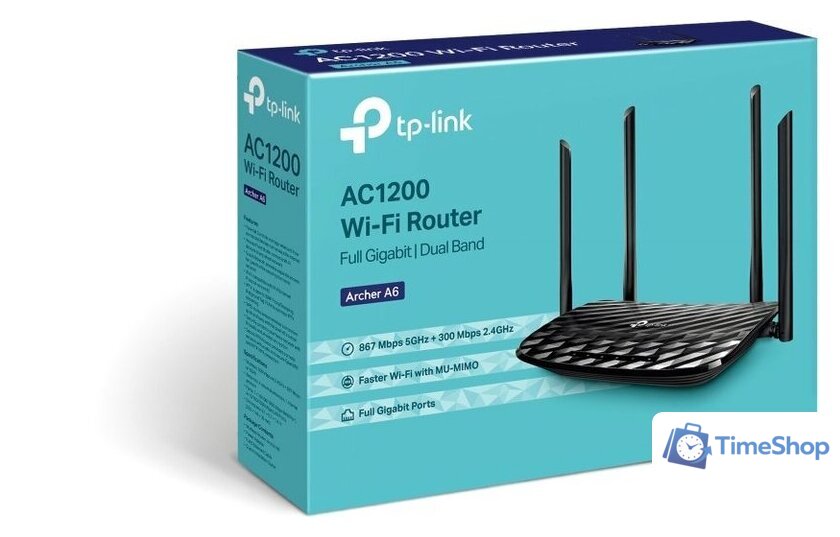 Wi-Fi роутер TP-Link Archer A6 - Изображение №4 — Интернет-магазин Time-Shop