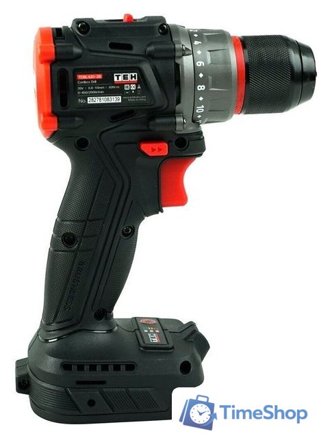 Дрель-шуруповерт TEH TDBL420-2B (с 2-мя АКБ, кейс) - Изображение №3 — Интернет-магазин Time-Shop