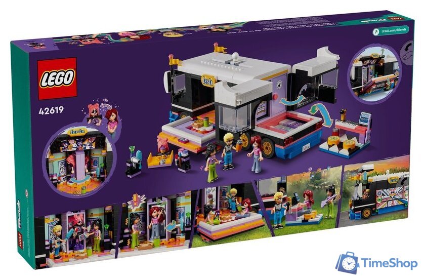 Конструктор LEGO Friends 42619 Автобус для туров поп-звезд - Изображение №2 — Интернет-магазин Time-Shop