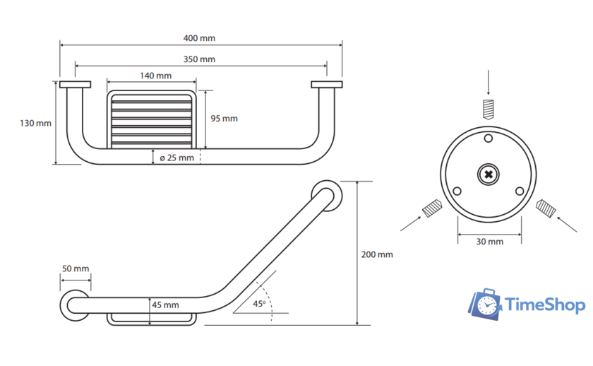 Поручень Bemeta Omega 102307032 - Изображение №2 — Интернет-магазин Time-Shop