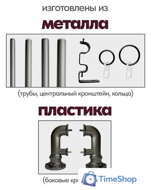 Карниз для штор UG Home Раздвижной 2-рядный 2КР-153-360-ЧО (черное олово, 1.53-3.6м) - Изображение №9 — Интернет-магазин Time-Shop