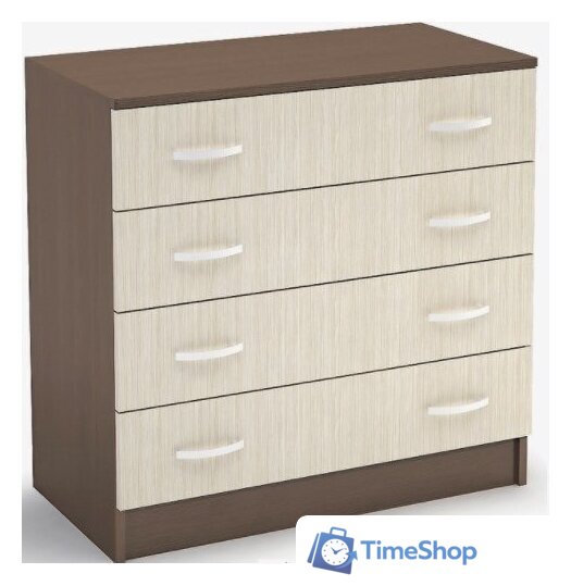 Комод Стендмебель Бася КМ-554-М 4 ящика (ясень шимо светлый-ясень шимо темный) - Изображение №1 — Интернет-магазин Time-Shop