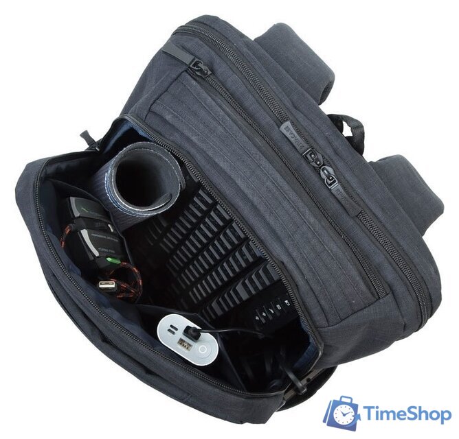 Городской рюкзак Rivacase 8365 (черный) - Изображение №10 — Интернет-магазин Time-Shop