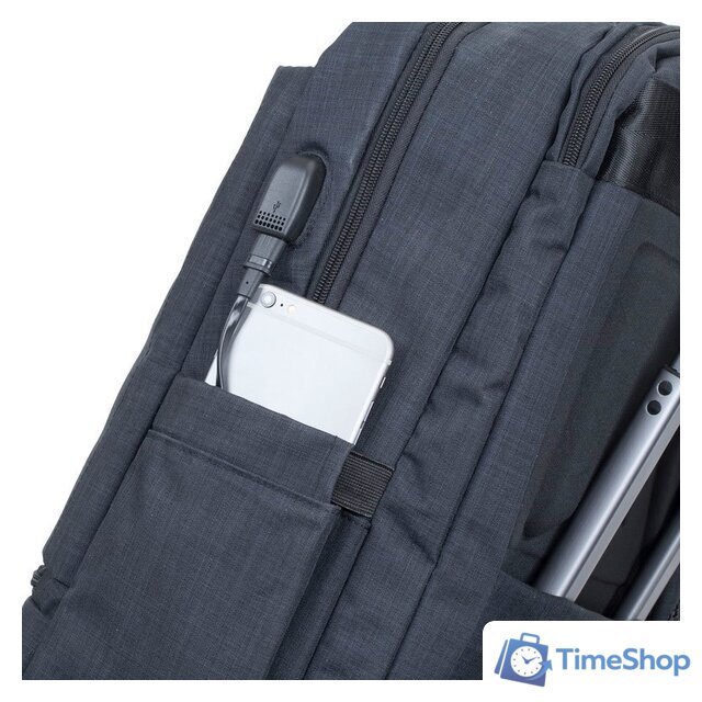 Городской рюкзак Rivacase 8365 (черный) - Изображение №5 — Интернет-магазин Time-Shop