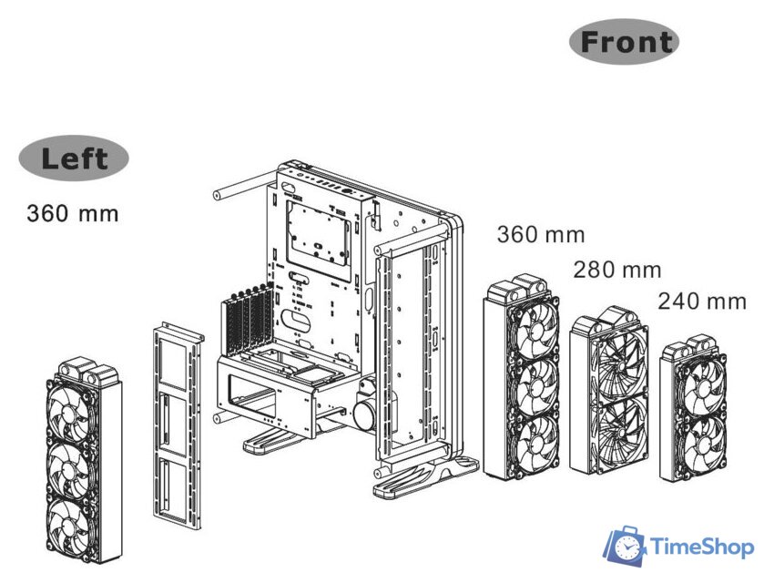 Корпус Thermaltake DistroCase 350P CA-1Q8-00M1WN-00 - Изображение №9 — Интернет-магазин Time-Shop