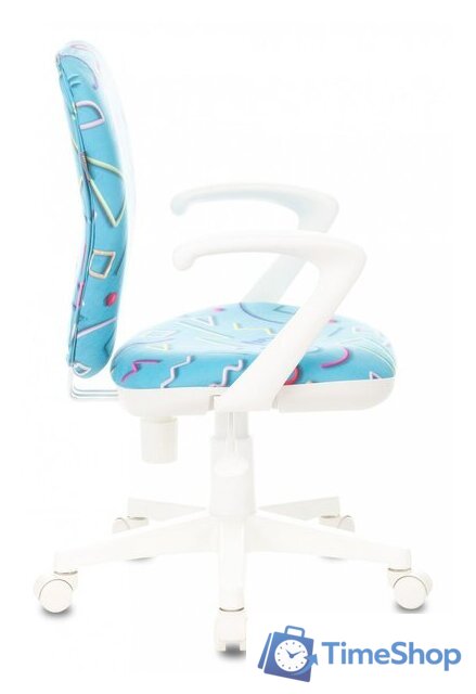 Компьютерное кресло Бюрократ KD-W10AXSN/STICK-BL (голубой) - Изображение №3 — Интернет-магазин Time-Shop