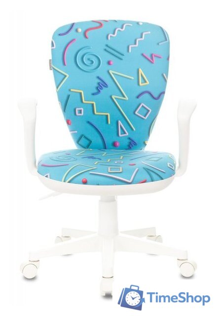 Компьютерное кресло Бюрократ KD-W10AXSN/STICK-BL (голубой) - Изображение №2 — Интернет-магазин Time-Shop