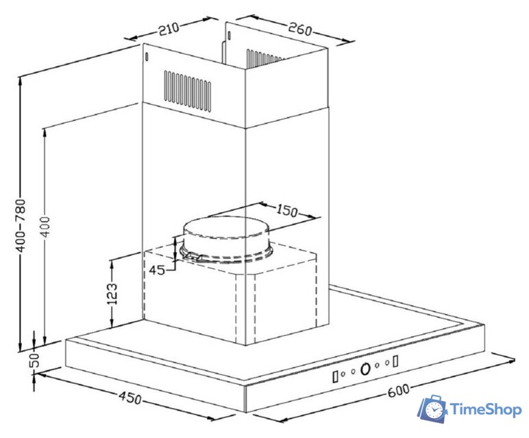 Кухонная вытяжка Hietzel CHF 6012G BL - Изображение №12 — Интернет-магазин Time-Shop